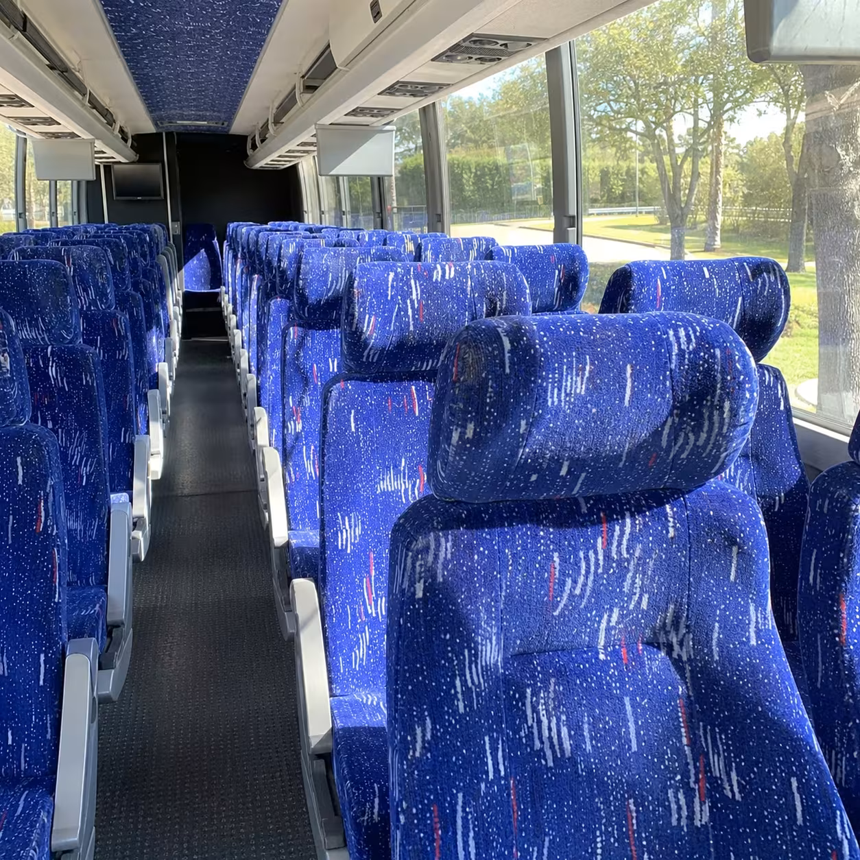burbank charter bus inside